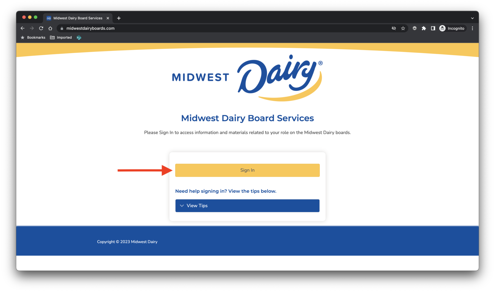 Sign In With A Personal Email Address Midwest Dairy Board Services